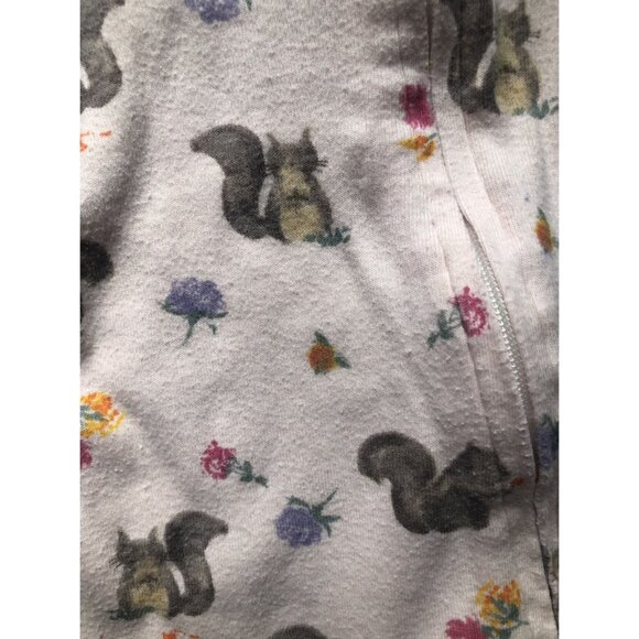 Burts Bees 0-3M Squirrel Zip Up Footie - Picture 3 of 5